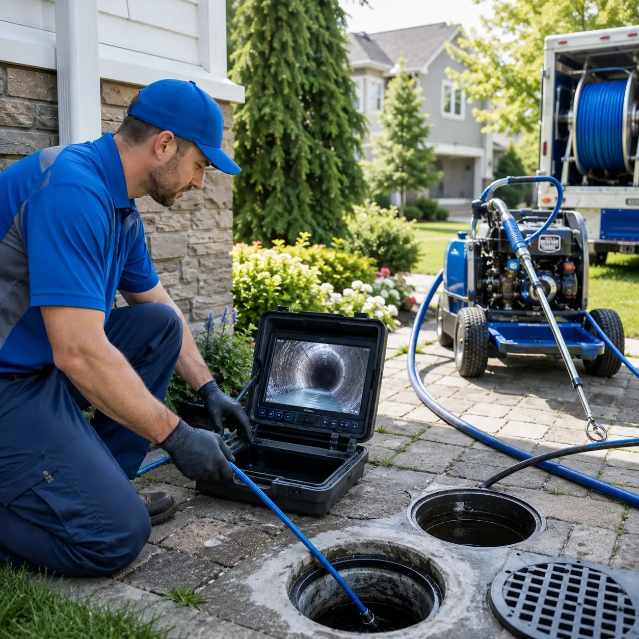 Outdoor drain cleaning professionals serving Lowber, PA