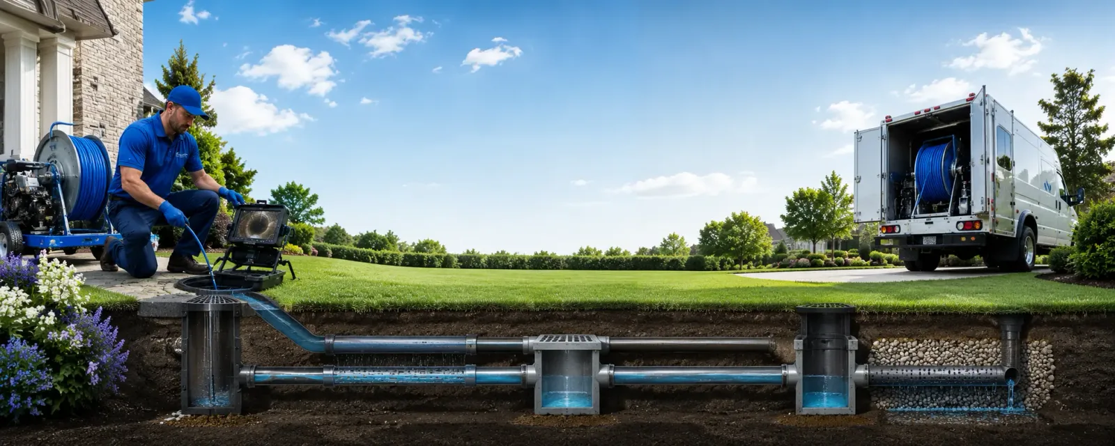 Outdoor drain cleaning information for Lowber, PA